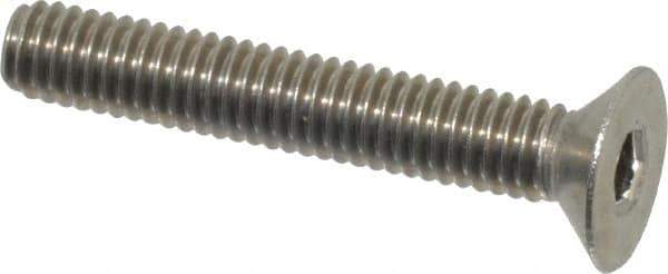 Value Collection - M4x0.70 Metric Coarse Hex Socket Drive, 90° Flat Screw - Grade 18-8 & Austenitic A2 Stainless Steel, Partially Threaded, 25mm OAL - USA Tool & Supply