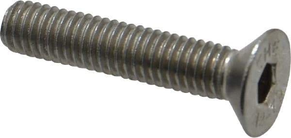 Value Collection - M6x1.00 Metric Coarse Hex Socket Drive, 90° Flat Screw - Grade 18-8 & Austenitic A2 Stainless Steel, Fully Threaded, 30mm OAL - USA Tool & Supply