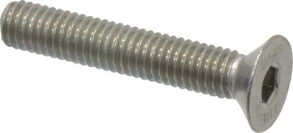 Value Collection - M6x1.00 Metric Coarse Hex Socket Drive, 90° Flat Screw - Grade 18-8 & Austenitic A2 Stainless Steel, Partially Threaded, 35mm OAL - USA Tool & Supply
