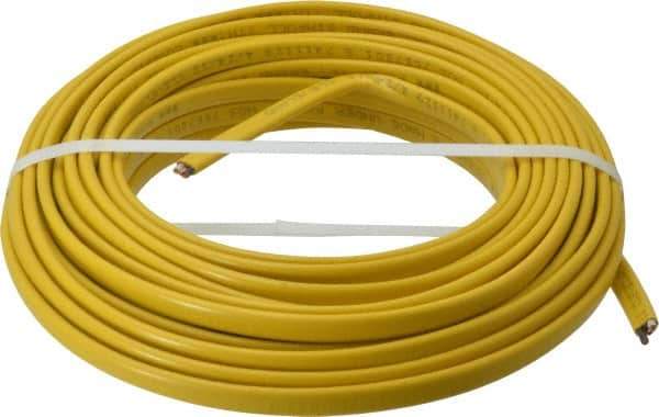 Southwire - NM-B, 12 AWG, 20 Amp, 50' Long, Solid Core, 1 Strand Building Wire - Yellow, PVC Insulation - USA Tool & Supply