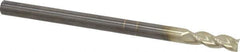 Accupro - 1/4", 3/4" LOC, 1/4" Shank Diam, 4" OAL, 3 Flute, Solid Carbide Square End Mill - Single End, ZrN Finish, Spiral Flute, 37° Helix, Centercutting, Right Hand Cut, Right Hand Flute - USA Tool & Supply