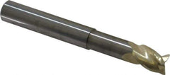 Accupro - 5/16", 7/16" LOC, 5/16" Shank Diam, 2-1/2" OAL, 3 Flute, Solid Carbide Square End Mill - Single End, ZrN Finish, Spiral Flute, 37° Helix, Centercutting, Right Hand Cut, Right Hand Flute - USA Tool & Supply