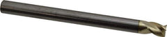 Accupro - 1/2", 5/8" LOC, 1/2" Shank Diam, 6" OAL, 3 Flute, Solid Carbide Square End Mill - Single End, ZrN Finish, Spiral Flute, 37° Helix, Centercutting, Right Hand Cut, Right Hand Flute - USA Tool & Supply