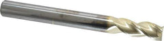 Accupro - 5/8", 1-5/8" LOC, 5/8" Shank Diam, 6" OAL, 3 Flute, Solid Carbide Square End Mill - Single End, ZrN Finish, Spiral Flute, 37° Helix, Centercutting, Right Hand Cut, Right Hand Flute - USA Tool & Supply