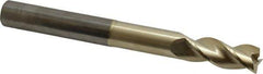 Accupro - 5/8", 1-5/8" LOC, 5/8" Shank Diam, 6" OAL, 3 Flute, Solid Carbide Square End Mill - Single End, ZrN Finish, Spiral Flute, 37° Helix, Centercutting, Right Hand Cut, Right Hand Flute - USA Tool & Supply
