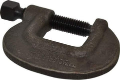 Wilton - Extra Heavy-Duty 1-3/4" Max Opening, 1-3/16" Throat Depth, Forged Steel Standard C-Clamp - 8,750 Lb Capacity, 0" Min Opening, Standard Throat Depth, Cold Drawn Steel Screw - USA Tool & Supply