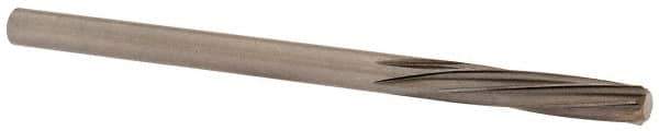 Magafor - 3.3096mm Solid Carbide 6 Flute Chucking Reamer - Spiral Flute, 0.1303" Straight Shank, 19/32" Flute Length, 2-1/4" OAL - USA Tool & Supply