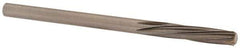 Magafor - 3.3096mm Solid Carbide 6 Flute Chucking Reamer - Spiral Flute, 0.1303" Straight Shank, 19/32" Flute Length, 2-1/4" OAL - USA Tool & Supply