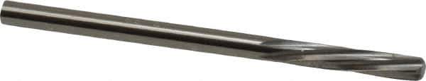 Magafor - 3.3223mm Solid Carbide 6 Flute Chucking Reamer - Spiral Flute, 0.1308" Straight Shank, 19/32" Flute Length, 2-1/4" OAL - USA Tool & Supply