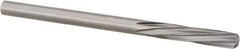 Magafor - 3.5103mm Solid Carbide 6 Flute Chucking Reamer - Spiral Flute, 0.1382" Straight Shank, 19/32" Flute Length, 2-1/4" OAL - USA Tool & Supply
