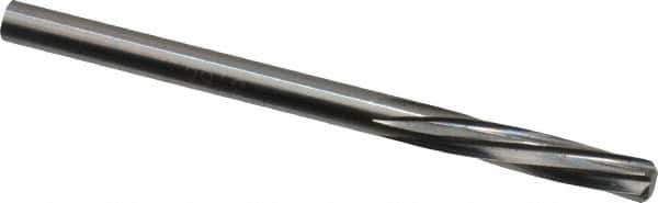 Magafor - #27 Solid Carbide 6 Flute Chucking Reamer - Spiral Flute, 0.1441" Straight Shank, 19/32" Flute Length, 2-1/4" OAL - USA Tool & Supply