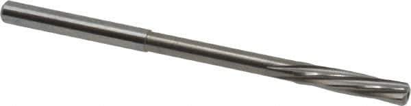 Magafor - 4.4mm Solid Carbide 6 Flute Chucking Reamer - Spiral Flute, 0.177" Straight Shank, 53/64" Flute Length, 3-5/32" OAL - USA Tool & Supply