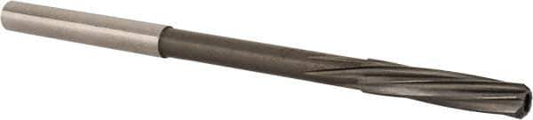 Magafor - 4.42mm Solid Carbide 6 Flute Chucking Reamer - Spiral Flute, 0.177" Straight Shank, 53/64" Flute Length, 3-5/32" OAL - USA Tool & Supply