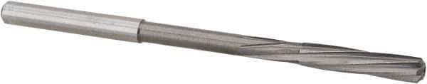 Magafor - 4.45mm Solid Carbide 6 Flute Chucking Reamer - Spiral Flute, 0.177" Straight Shank, 53/64" Flute Length, 3-5/32" OAL - USA Tool & Supply