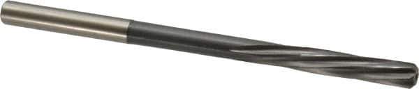 Magafor - 5.53mm Solid Carbide 6 Flute Chucking Reamer - Spiral Flute, 0.216" Straight Shank, 1-1/32" Flute Length, 3-21/32" OAL - USA Tool & Supply