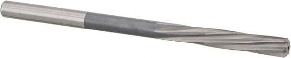 Magafor - 5.65mm Solid Carbide 6 Flute Chucking Reamer - Spiral Flute, 0.216" Straight Shank, 1-1/32" Flute Length, 3-21/32" OAL - USA Tool & Supply