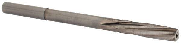 Magafor - 7.14mm Solid Carbide 6 Flute Chucking Reamer - Spiral Flute, 0.276" Straight Shank, 1-7/32" Flute Length, 4-9/32" OAL - USA Tool & Supply
