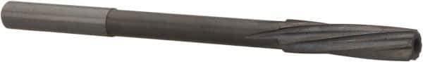 Magafor - 7.52mm Solid Carbide 6 Flute Chucking Reamer - Spiral Flute, 0.276" Straight Shank, 1-7/32" Flute Length, 4-9/32" OAL - USA Tool & Supply