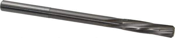 Magafor - 7.55mm Solid Carbide 6 Flute Chucking Reamer - Spiral Flute, 0.276" Straight Shank, 1-7/32" Flute Length, 4-9/32" OAL - USA Tool & Supply