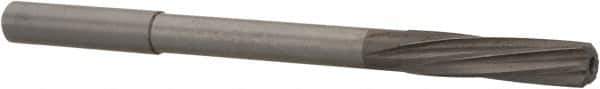 Magafor - 7.7394mm Solid Carbide 6 Flute Chucking Reamer - Spiral Flute, 0.315" Straight Shank, 1-19/64" Flute Length, 4-5/8" OAL - USA Tool & Supply
