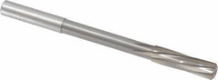 Magafor - 9.49mm Solid Carbide 6 Flute Chucking Reamer - Spiral Flute, 0.354" Straight Shank, 1-27/64" Flute Length, 4-31/32" OAL - USA Tool & Supply