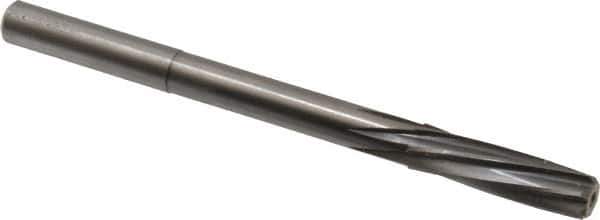 Magafor - 9.5mm Solid Carbide 6 Flute Chucking Reamer - Spiral Flute, 0.354" Straight Shank, 1-27/64" Flute Length, 4-31/32" OAL - USA Tool & Supply