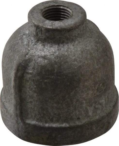 Made in USA - Class 150, 3/4 x 1/8" Galvanized Pipe Reducing Coupling - Threaded, Malleable Iron - USA Tool & Supply