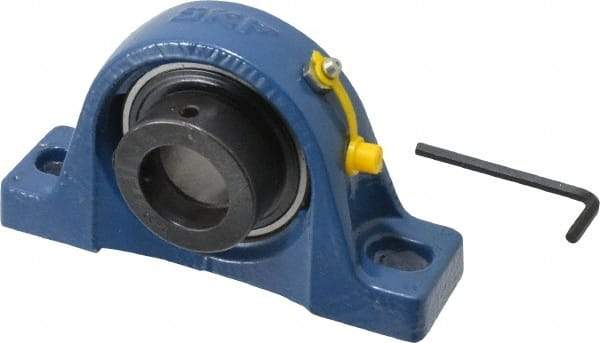SKF - 1-1/4" ID, Ball Bearing Pillow Block - 1-1/4 Inch Shaft, - USA Tool & Supply