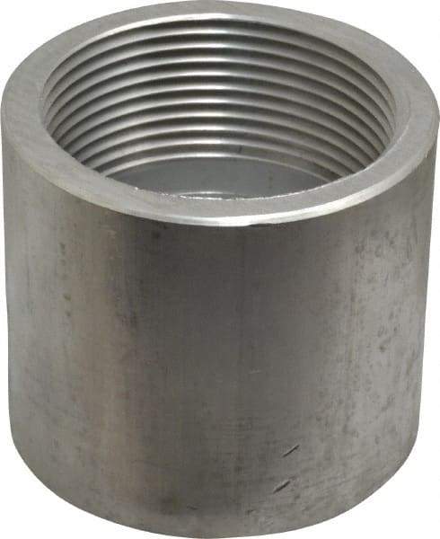 Latrobe Foundry - 2-1/2" Aluminum Pipe Coupling - 150 psi, F End Connection, Grade 6061-T6 - USA Tool & Supply