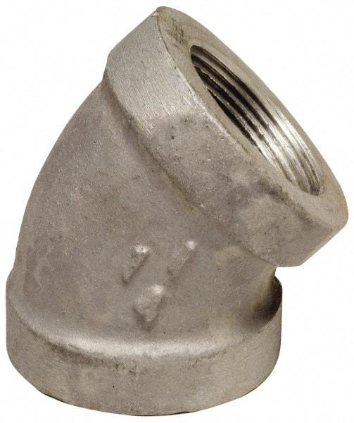 Latrobe Foundry - 1/2" Aluminum Pipe 45° Elbow - 150 psi, F End Connection, Grade 356-F - USA Tool & Supply