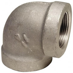 Latrobe Foundry - 3/8" Aluminum Pipe 90° Elbow - 150 psi, F End Connection, Grade 356-F - USA Tool & Supply