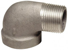 Latrobe Foundry - 3/8" Aluminum Pipe 90° Street Elbow - 150 psi, M x F End Connection, Grade 356-F - USA Tool & Supply