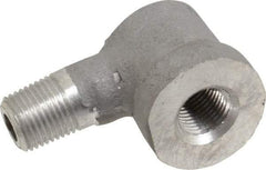 Latrobe Foundry - 1/8" Aluminum Pipe 90° Street Elbow - 150 psi, M x F End Connection, Grade 356-F - USA Tool & Supply