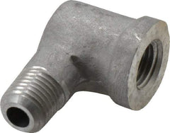 Latrobe Foundry - 1/4" Aluminum Pipe 90° Street Elbow - 150 psi, M x F End Connection, Grade 356-F - USA Tool & Supply