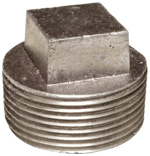 Latrobe Foundry - 3/8" Aluminum Pipe Square Head Plug - 150 psi, M End Connection, Grade 6061-T6 - USA Tool & Supply