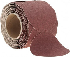 Norton - 5" Diam, 60 Grit Ceramic Adhesive PSA Disc - Coarse Grade, Maroon, F Weighted Backing, Flexible - USA Tool & Supply
