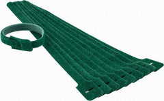 SpeedTech - 13" Long Green Nylon & Polyethylene Mountable Cable Tie - 40 Lb Tensile Strength, 3-1/4" Max Bundle Diam - USA Tool & Supply