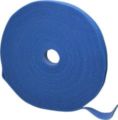 SpeedTech - 75' Long Blue Nylon & Polyethylene Hook & Loop Strap - 50 Lb Tensile Strength - USA Tool & Supply