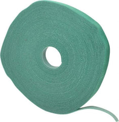 SpeedTech - 75' Long Green Nylon & Polyethylene Hook & Loop Strap - 50 Lb Tensile Strength - USA Tool & Supply