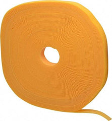 SpeedTech - 75' Long Yellow Nylon & Polyethylene Hook & Loop Strap - 50 Lb Tensile Strength - USA Tool & Supply