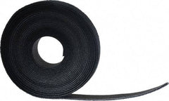 SpeedTech - 15' Long Black Nylon & Polyethylene Hook & Loop Strap - 50 Lb Tensile Strength - USA Tool & Supply