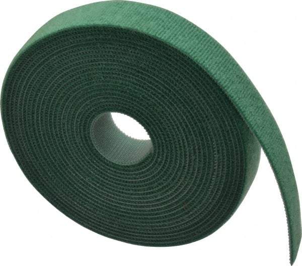 SpeedTech - 15' Long Green Nylon & Polyethylene Hook & Loop Strap - 50 Lb Tensile Strength - USA Tool & Supply