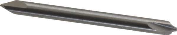 Value Collection - 0.039" Radius, 1/8" Mill Diam, 2 Flute Solid Carbide Corner Rounding End Mill - Double End, Uncoated, 1-1/2" OAL, 1/8" Shank Diam - USA Tool & Supply
