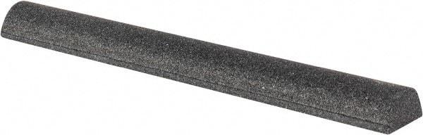 Grier Abrasives - Half Round, Aluminum Oxide, Finishing Stick - 4" Long x 1/2" Width, 3/32" Diam x 1-1/2" Long Shank, Medium Grade - USA Tool & Supply