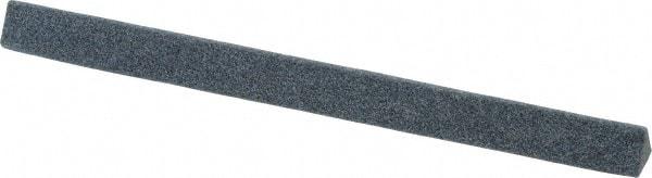 Grier Abrasives - Three Square, Aluminum Oxide, Finishing Stick - 4" Long x 1/4" Width, 3/32" Diam x 1-1/2" Long Shank, Medium Grade - USA Tool & Supply