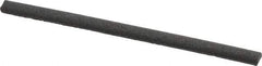 Grier Abrasives - Half Round, Silicone Carbide, Finishing Stick - 4" Long x 1/4" Width, 3/32" Diam x 1-1/2" Long Shank, Medium Grade - USA Tool & Supply