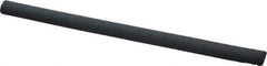 Grier Abrasives - Half Round, Silicone Carbide, Finishing Stick - 4" Long x 1/4" Width, 3/32" Diam x 1-1/2" Long Shank, Fine Grade - USA Tool & Supply