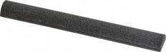 Grier Abrasives - Half Round, Silicone Carbide, Finishing Stick - 4" Long x 1/2" Width, 3/32" Diam x 1-1/2" Long Shank, Medium Grade - USA Tool & Supply