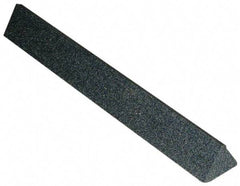 Grier Abrasives - Three Square, Silicone Carbide, Finishing Stick - 4" Long x 1/4" Width, 3/32" Diam x 1-1/2" Long Shank, Coarse Grade - USA Tool & Supply