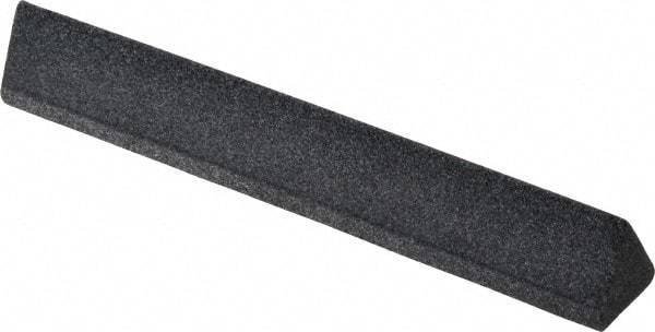 Grier Abrasives - Three Square, Silicone Carbide, Finishing Stick - 4" Long x 1/2" Width, 3/32" Diam x 1-1/2" Long Shank, Coarse Grade - USA Tool & Supply